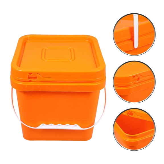 REOFLYUP Durable Plastic Paint Bucket with Lid and Handle for Outdoor and Storage Use