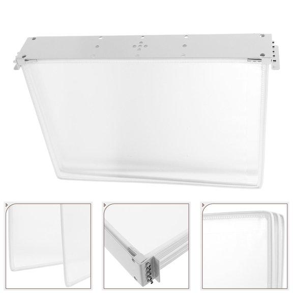REOFLYUP Transparent Wall File Organizer with Iron PVC Construction for Office Document Storage