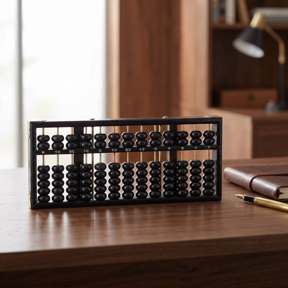 REOFLYUP Vintage Wooden Abacus Educational Math Tool with Beads and Rods for Students, Home, Office, and School Use