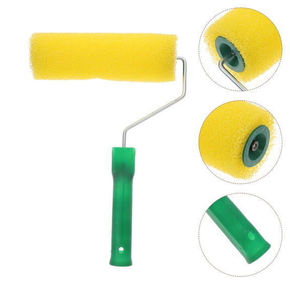 REOFLYUP Wall Texture Sponge Roller Brush With Ergonomic Handle 1Pack