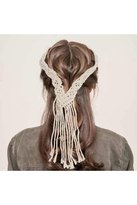 Wide Headbands Women Macrame Hair Decoration for Women Weddings 1Set