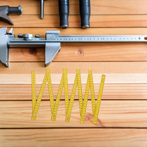 REOFLYUP Yellow Birch Wooden Folding Meter Stick Carpenter Ruler Precision Measuring Tool for Woodworking and Construction