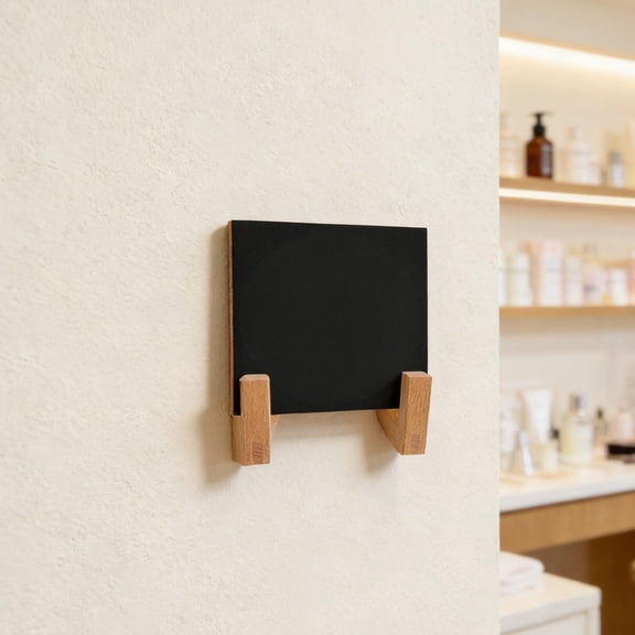 REOFLYUP Wooden Vinyl Record Display Stand in Brown with Elegant Minimalist Design and Spacious Storage for Home