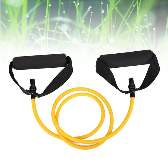 REOFLYUP Yellow Exercise Pull Rope with Handles for Outdoor Sports Elastic and Durable Fitness Resistance Training