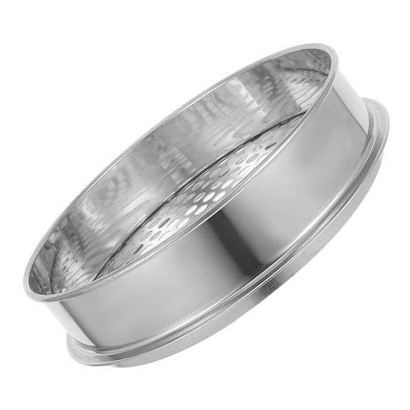 REOFLYUP dirt sifter for rocks Garden Standard Round Hole Sifter Silver Stainless Steel for Effective Sifting 1Pcs