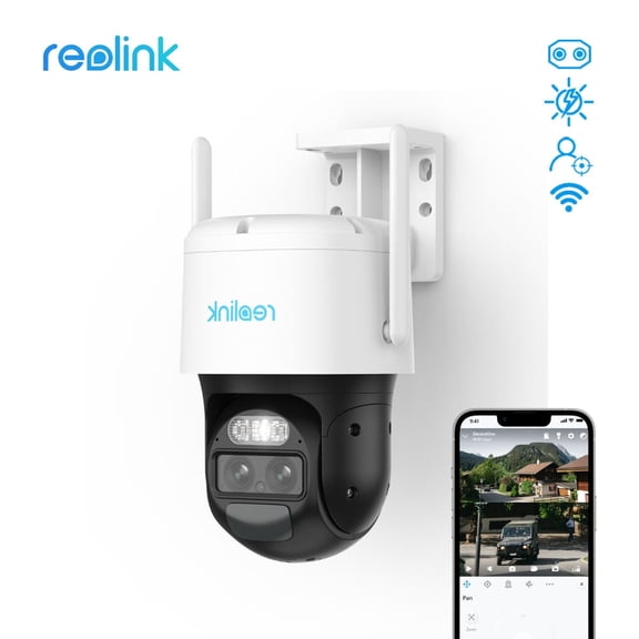 Reolink 4K 8MP 360 Wifi Home Security Wireless Outdoor PTZ Camera,6X Hybrid Zoom Dual Lens with Auto Tracking, Color Night Vision