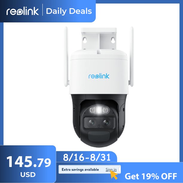 Reolink 4MP PTZ 4G LTE Wired Cellular Security Camera Outdoor, No Wifi