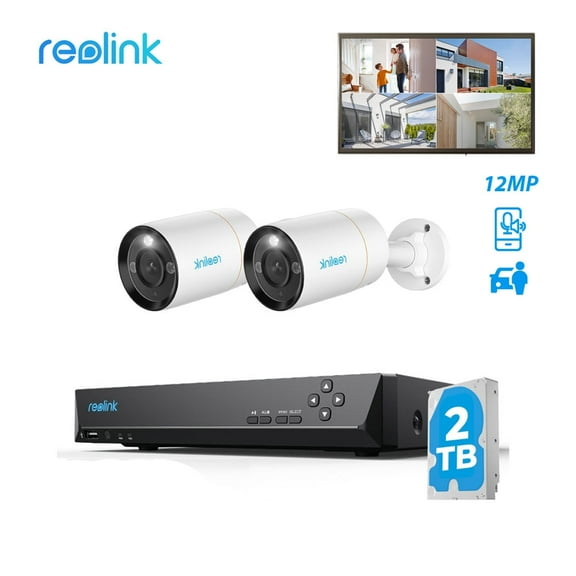 Reolink 8CH 12MP PoE Security Outdoor Camera System with Spotlight Person/Vehicle Detection for 24-7 Recording