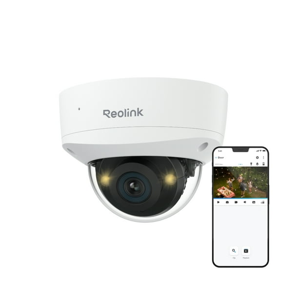 Reolink 12MP IK10 Vandal Proof 145° FOV PoE Security Camera 2-Way Audio Color Night Vision RLC-1240A