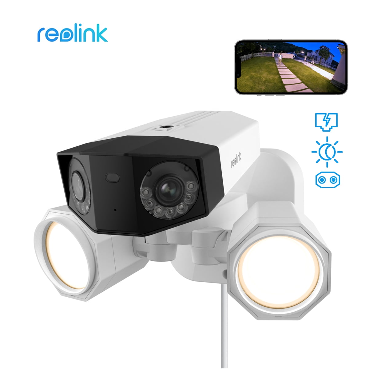 Reolink Duo Floodlight Wired Camera,4K 180° Wide-Angle Dual Lens Smart Detection PoE Security Camera