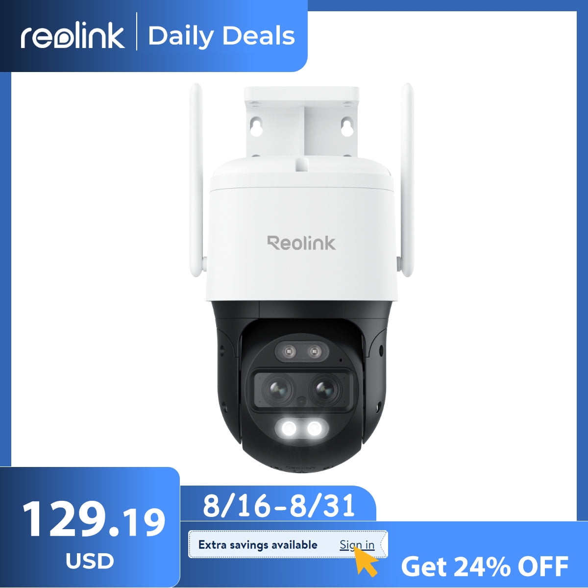 Reolink E1 Zoom - Beveiligingscamera voor Binnen - Gebruik als babyfoon met Camera en App - 5MP