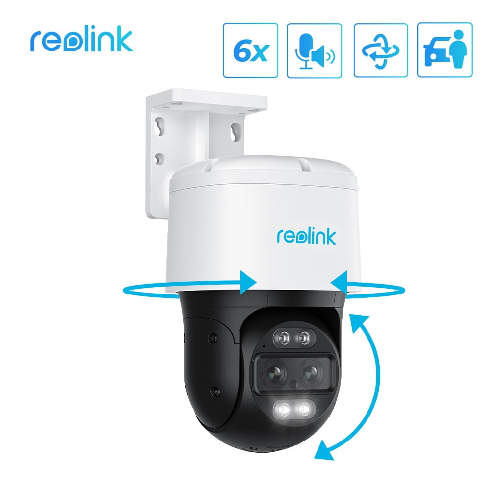  REOLINK E1 Outdoor PoE - 4K PTZ Outdoor Home Security System,  PoE IP Camera with 3X Optical Zoom & Auto Tracking, 355° Pan & 50° Tilt,  Color Night Vision, Human/Vehicle/Pet
