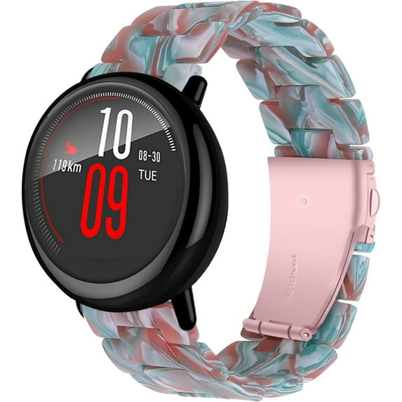 REOQ 22MM Watch Band Compatible with Amazfit Pace/Stratos/Stratos 2/2S/3 Strap, Resin Replacement Wristband Bracelet