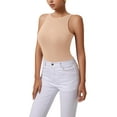 thumbnail image 1 of REORIA Tank Bodysuit for Women Halter Neck Sleeveless Ribbed Bodysuit Basic Tank Tops, 1 of 9