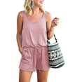 thumbnail image 1 of REORIA Women Summer Romper Sleeveless Short Jumpsuits Loose Rompers with Pockets, 1 of 10