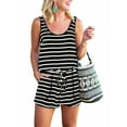 thumbnail image 1 of REORIA Women Summer Romper Sleeveless Short Jumpsuits Loose Rompers with Pockets, 1 of 9