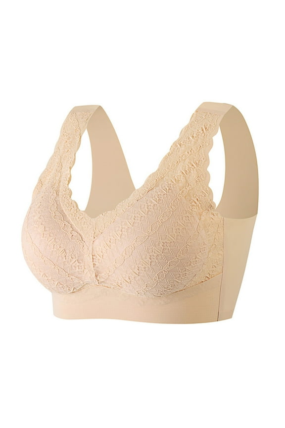 Black Lace Bralette Racerback Gathered Lingerie Bras No Wire Bras Scoop Neck Comfy Corset Bra Wide Strap Bra Lightly Lined Classic Seamless Brassiere Anti-Sagging Bra