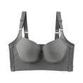 thumbnail image 1 of REORIAFEE Bra for Seniors Bra for Older Women Fashion Comfortable Breathable Wireless Seven Breasted Lift Breasts Bra Gray M, 1 of 9