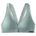 thumbnail image 1 of REORIAFEE Bras for Women Plus Size No Wires Padded Gathered Daily Bra Wireless Bras Deep V Neck Comfy Corset Bra Wide Strap Bra Lightly Lined Classic Seamless Brassiere Anti-Sagging Bra, 1 of 4