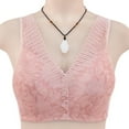 thumbnail image 1 of REORIAFEE Bras for Women No Underwire Front Closure Plus Size Wide Strap Push up Bra Comfortable Lace Padded Bras S-3XL, 1 of 6