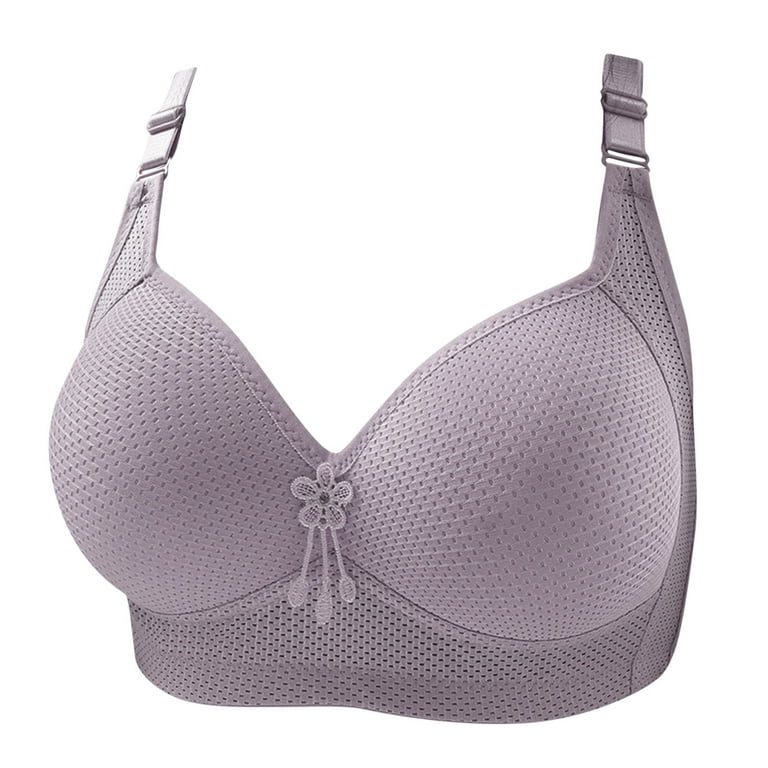 REORIAFEE Breathable Uplift Bra Liftup Bra Breathable Lift up Bra for Women  Comfortable Lace Breathable Bra Wireless Underwear Gray XL