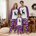 thumbnail image 1 of REORIAFEE Christmas Family Pajamas Matching Sets 2 Piece Kids Boys Girls Loungewear Long Sleeve Top and Pant Santa Graphic Soft Sleepwear Purple 0-15T, 1 of 6