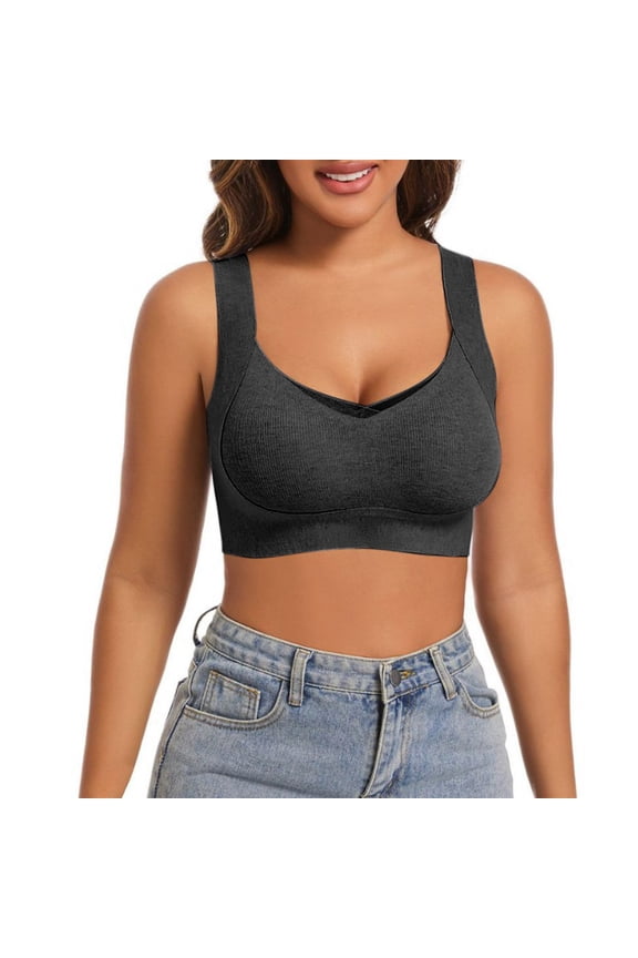 Cotton Bras for Women Plus Size Wide Strap Push up Bra Full Coverage Comfortable Seamless Lace Padded Bras M-3XL