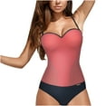 thumbnail image 1 of REORIAFEE Cute One Piece Swimsuit for Women Bathing Suit Retro Bathing Suit One Piece Suspender Swimsuit Watermelon Red S, 1 of 3