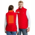 thumbnail image 1 of REORIAFEE Electric Heated Vest Unisex 2 Heating Zones Electric Heated Coat without Power Bank USB Rechargeable Washable Thermal Outdoor Casual Hiking Vest Red L, 1 of 4