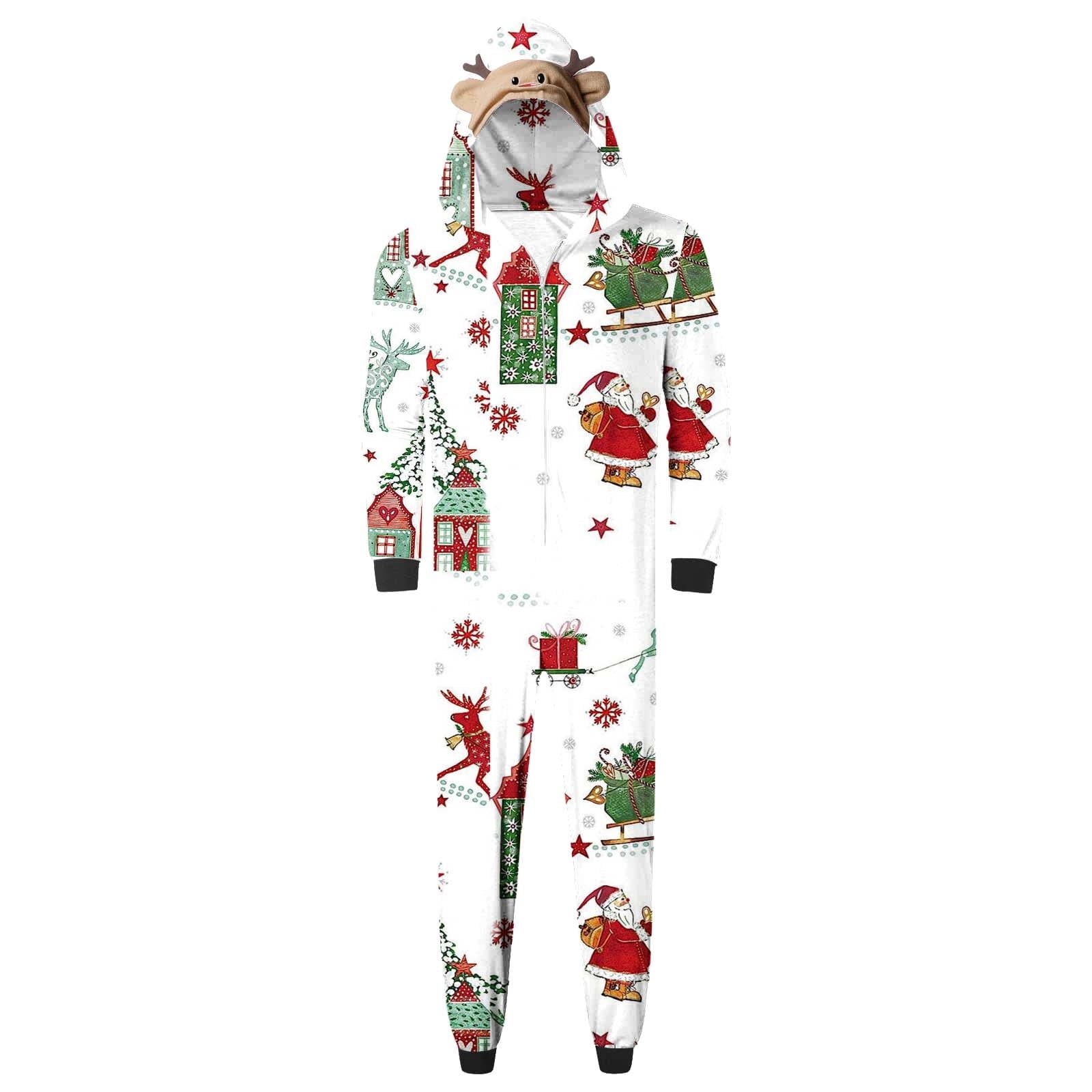 REORIAFEE Family Christmas Pjs Matching Sets Plaid Pajamas Holiday