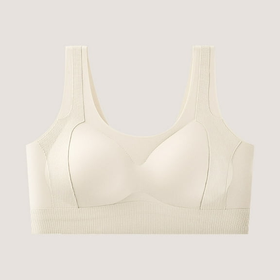 REORIAFEE Full Coverage Bras for Women Wireless Wide Strap No Underwire Push up Bralette Comfortable Padded Bras with Full Back L-2XL