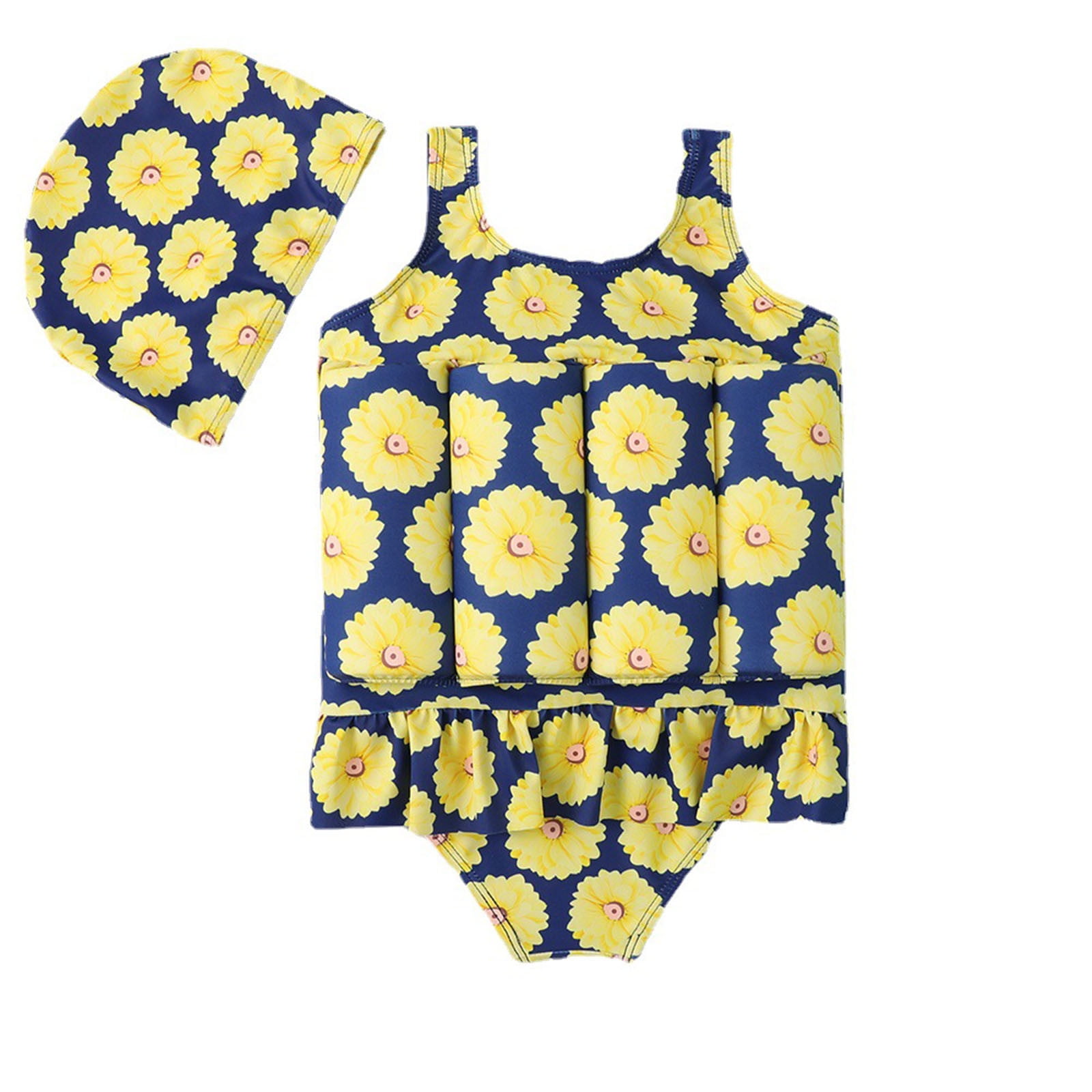 Lagukka Toddler Swimsuit Float Swimwear With Adjustable Buoyancy Baby Boys One Piece Floating Swimsuit 6M-4Y Toddler Learn To Swim Training Vest Girls