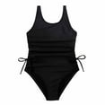 thumbnail image 1 of REORIAFEE Girls Tankini Bathing Suit Fashionable Swimwear Baby Girls Swimwear Polka Dot Sleeveless Surfing One Piece Swimsuit Black 10 Years, 1 of 9