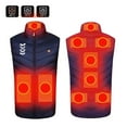 thumbnail image 1 of REORIAFEE Heat Vest Women and Men Unisex with 9 Heating Zones Electric Heated Coat without Power Bank USB Rechargeable Washable Lightweight Skiing Casual Hiking Vest Navy XXXL, 1 of 6