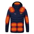 thumbnail image 1 of REORIAFEE Heating Jacket for Men with Battery with 4 Control Heat Zones Pockets Heated Coat without Power Bank USB Rechargeable Coat Blue L, 1 of 4