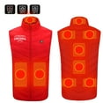 thumbnail image 1 of REORIAFEE Heating Vest Electric Heated Warm Unisex with 9 Heating Zones Heated Coat without Power Bank USB Rechargeable Washable Full Zipper Skiing Casual Waistcoat Red, 1 of 5
