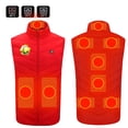 thumbnail image 1 of REORIAFEE Heating Vest Unisex Outdoor Warm with 9 Heating Zones Electric Heated Coat without Power Bank USB Rechargeable Washable Heating Jacket Hunting Heated Jacket Red M, 1 of 5