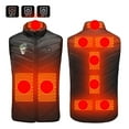 thumbnail image 1 of REORIAFEE Heating Vest Unisex Outdoor Warm with 9 Heating Zones Electric Heated Coat without Power Bank Skiing Heating Jacket Black XXXXL, 1 of 7