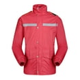 thumbnail image 1 of REORIAFEE Jogger Sets for Women Beach Vacation Outfits Women Man Casual Long Sleeve Windbreaker Waterproof Reflective Raincoat Red L, 1 of 8