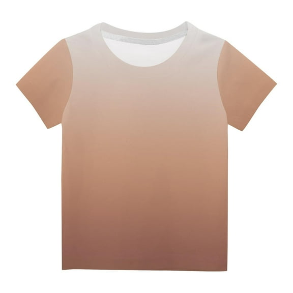 REORIAFEE Kids Boys Girls Cute Shirts Tee Shirts Gradient Tie-Dye Print Blouse Crewneck Tops Short Sleeve Pullover Summer Fashion Casual Clothing 2024 Multicolor