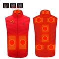thumbnail image 1 of REORIAFEE Lightweight Heated Vest with 9 Heating Zones Electric Heated Coat without Power Bank USB Rechargeable Washable Battery Not Included Heated Jacket Red L, 1 of 5