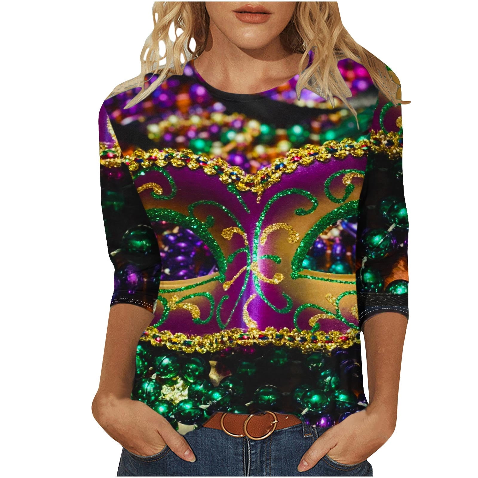 mardi gras plus size jacket