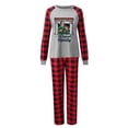 thumbnail image 1 of REORIAFEE Matching Christmas Pajamas for Family 2 Piece Loungewear Long Sleeve Top and Pant Plaid Soft Lightweight Sleepwear Gray S-2XL, 1 of 5