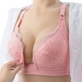 thumbnail image 1 of REORIAFEE Maternity Sports Bras for Breastfeeding Lace Trim Lingerie Bras No Wire Bras V Neck Comfy Corset Bra Adjustable Straps Lightly Lined Classic Seamless Brassiere Anti-Sagging Bra, 1 of 4