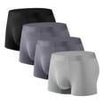 thumbnail image 1 of REORIAFEE Men's Underwear Briefs 4-Pack Breathable Boxer Briefs Mid-Rise Comfort Elastic Waistband Underwear Men Quick Dry Stretch Boxers Dark Gray XL, 1 of 2