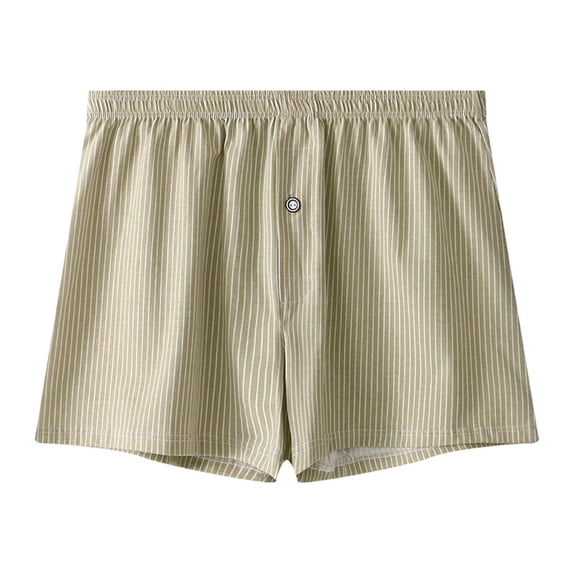 REORIAFEE Men's Underwear Briefs Striped Cotton Breathable Boxer Briefs Mid-Rise Comfort Elastic Waistband Underwear Men Stretch Boxers Yellow XL