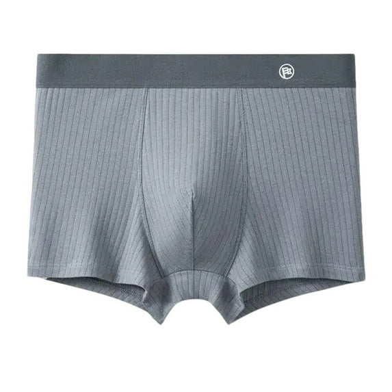 REORIAFEE Mens Boxer Briefs Cotton Breathable Boxer Briefs Mid-Rise Comfort Elastic Waistband Underwear Men Stretch Boxers Gray L