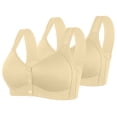 thumbnail image 1 of REORIAFEE Padded Bras for Women Front Closure Pack of 2 Plus Size Wide Strap No Underwire Push up Bralette Full Coverage Comfortable Bras S-5XL, 1 of 7