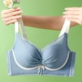 thumbnail image 1 of REORIAFEE Plus Size Seamless Bras Lace Mesh Everyday Bras Wireless Bras V Neck Comfy Corset Bra Adjustable Straps Comfortable Breathable Brassiere Anti-Sagging Bra, 1 of 6