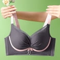 thumbnail image 1 of REORIAFEE Plus Size Seamless Bras Lace Mesh Everyday Bras Wireless Bras V Neck Comfy Corset Bra Adjustable Straps Comfortable Breathable Brassiere Anti-Sagging Bra, 1 of 9